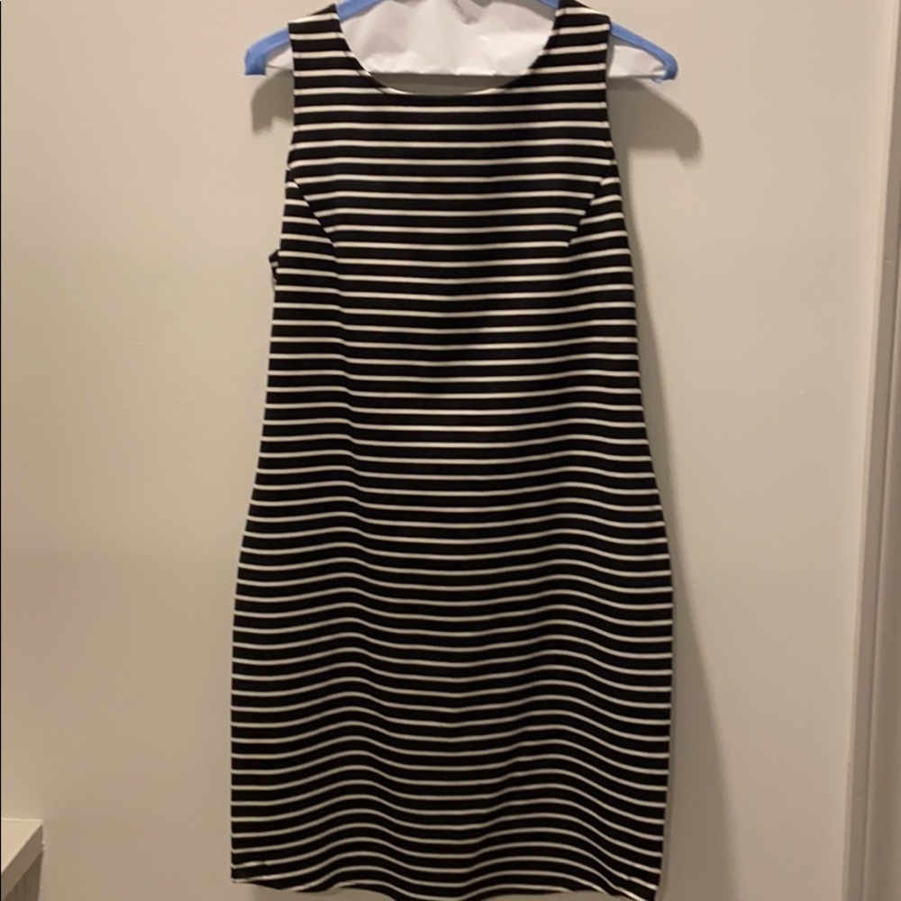 Black and white tank dress
